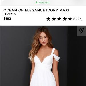 LuLu’s ocean ivory Maxi dress gown